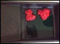 Acrylic paint and washing-up liquid