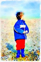 Seth, aged 4, on Chesil Beach